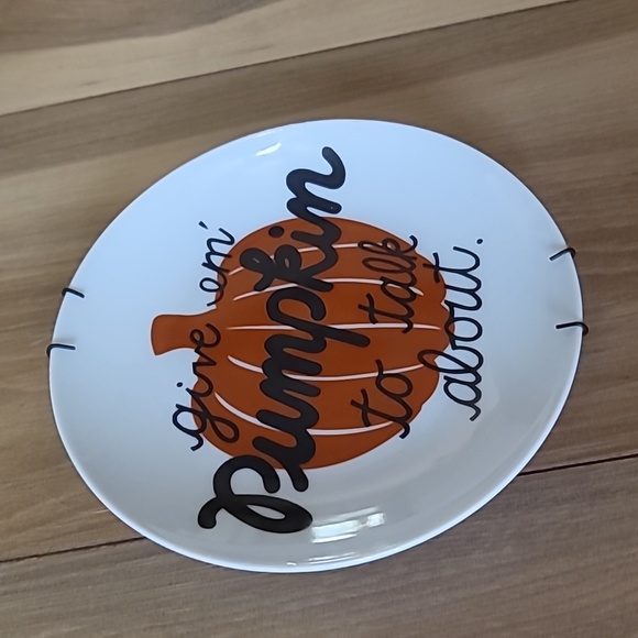 Crate & Barrel Decorative Pumpkin Plate - Picture 4 of 6
